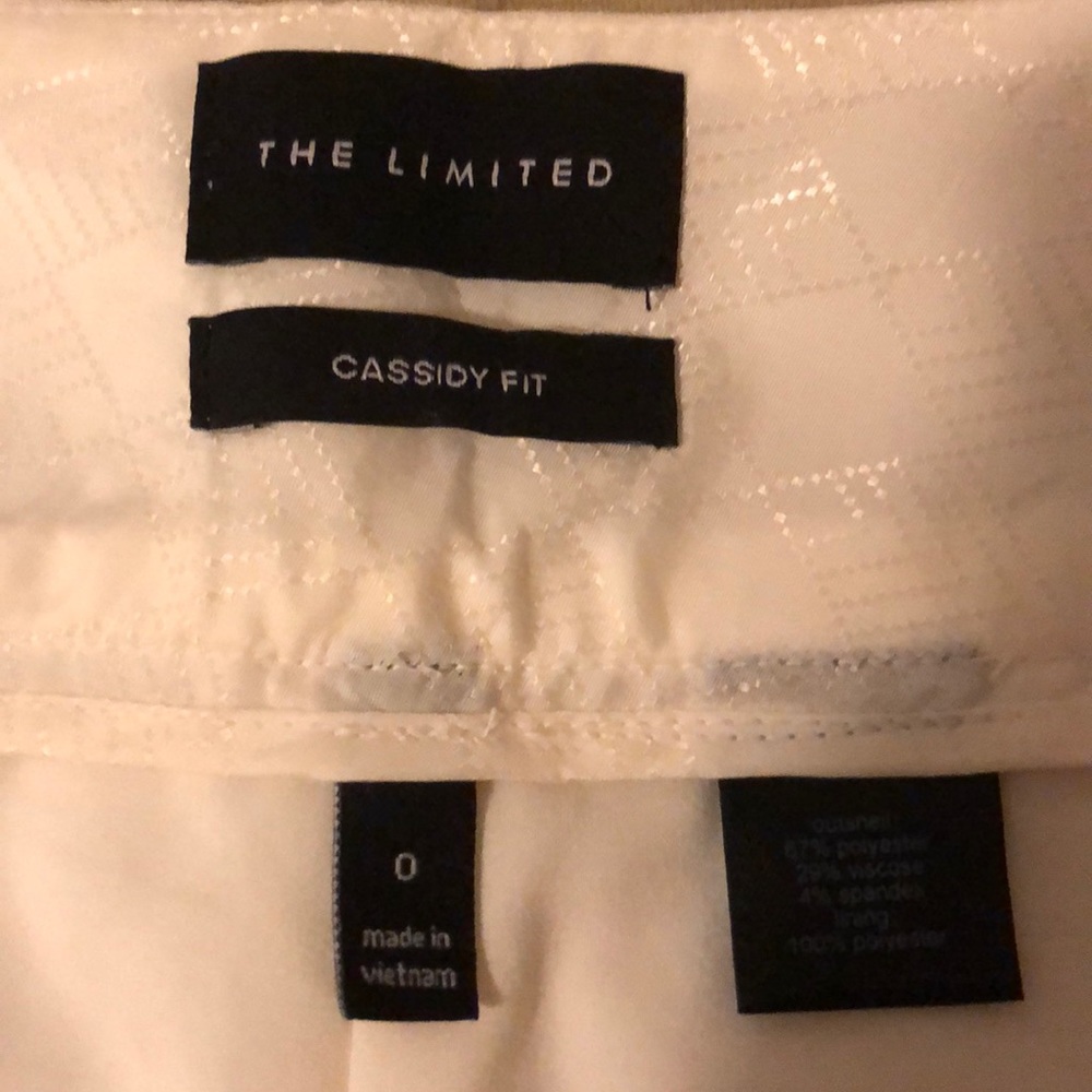 White flared dress pants